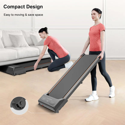 Caminadora Para Debajo Del Escritorio Almohadilla Para Caminar Con Pantalla LED Y Control Remoto, Caminadora Portátil Para El Hogar Y La Oficina, 2,5 Hp, Capacidad De 265 Libras