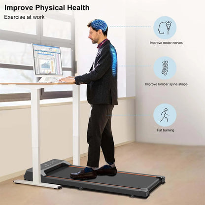 Caminadora Para Debajo Del Escritorio Almohadilla Para Caminar Con Pantalla LED Y Control Remoto, Caminadora Portátil Para El Hogar Y La Oficina, 2,5 Hp, Capacidad De 265 Libras
