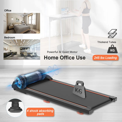Caminadora Para Debajo Del Escritorio Almohadilla Para Caminar Con Pantalla LED Y Control Remoto, Caminadora Portátil Para El Hogar Y La Oficina, 2,5 Hp, Capacidad De 265 Libras