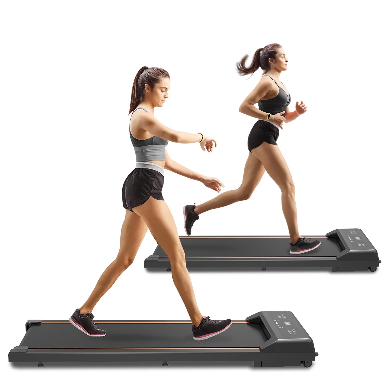 Caminadora Para Debajo Del Escritorio Almohadilla Para Caminar Con Pantalla LED Y Control Remoto, Caminadora Portátil Para El Hogar Y La Oficina, 2,5 Hp, Capacidad De 265 Libras